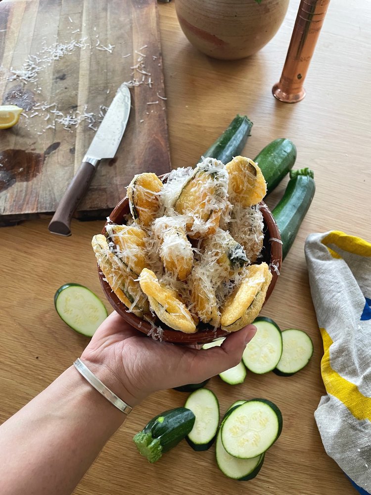Zucchini Chips with Pecorino