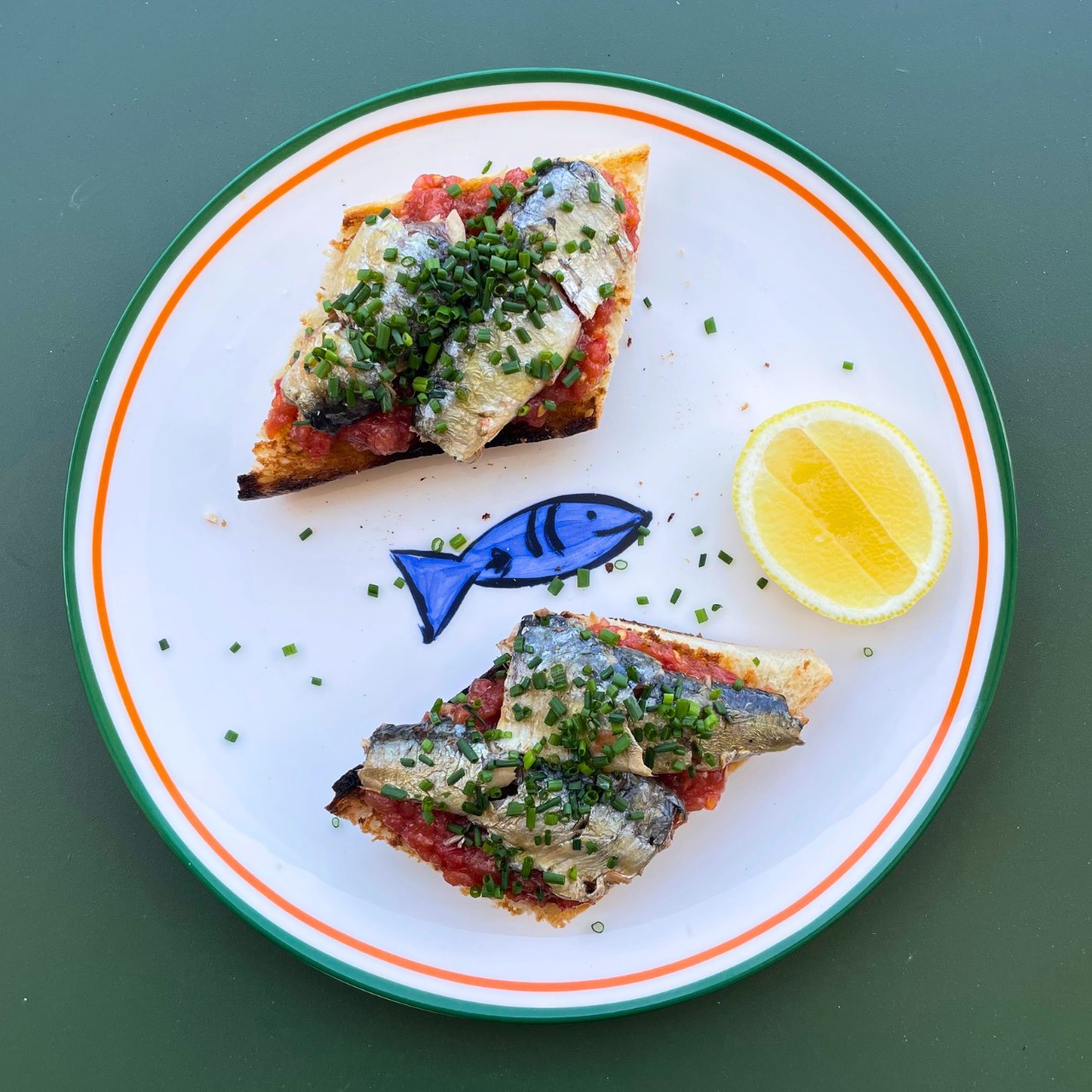 Sardine Toasts with Tomato