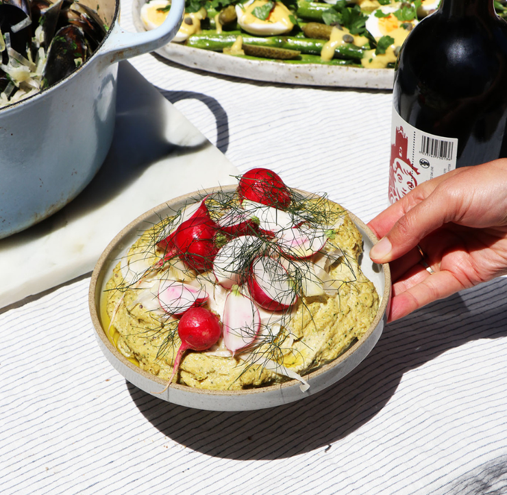 Clementine Day's Spicy Cannellini Dip with Radish & Pickled Fennel
