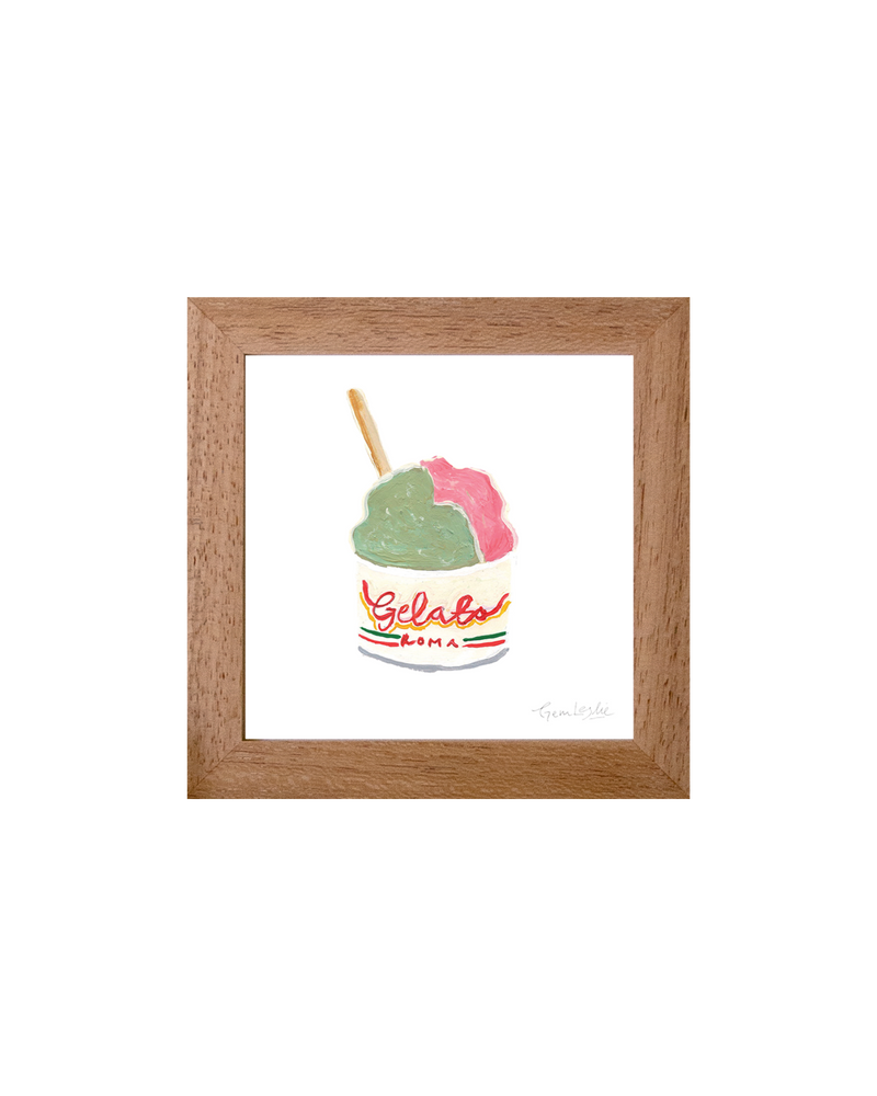 Gelato Roma - Italian Mini Print (framed)