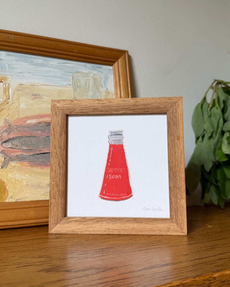 Campari Soda - Italian Mini Print (framed)