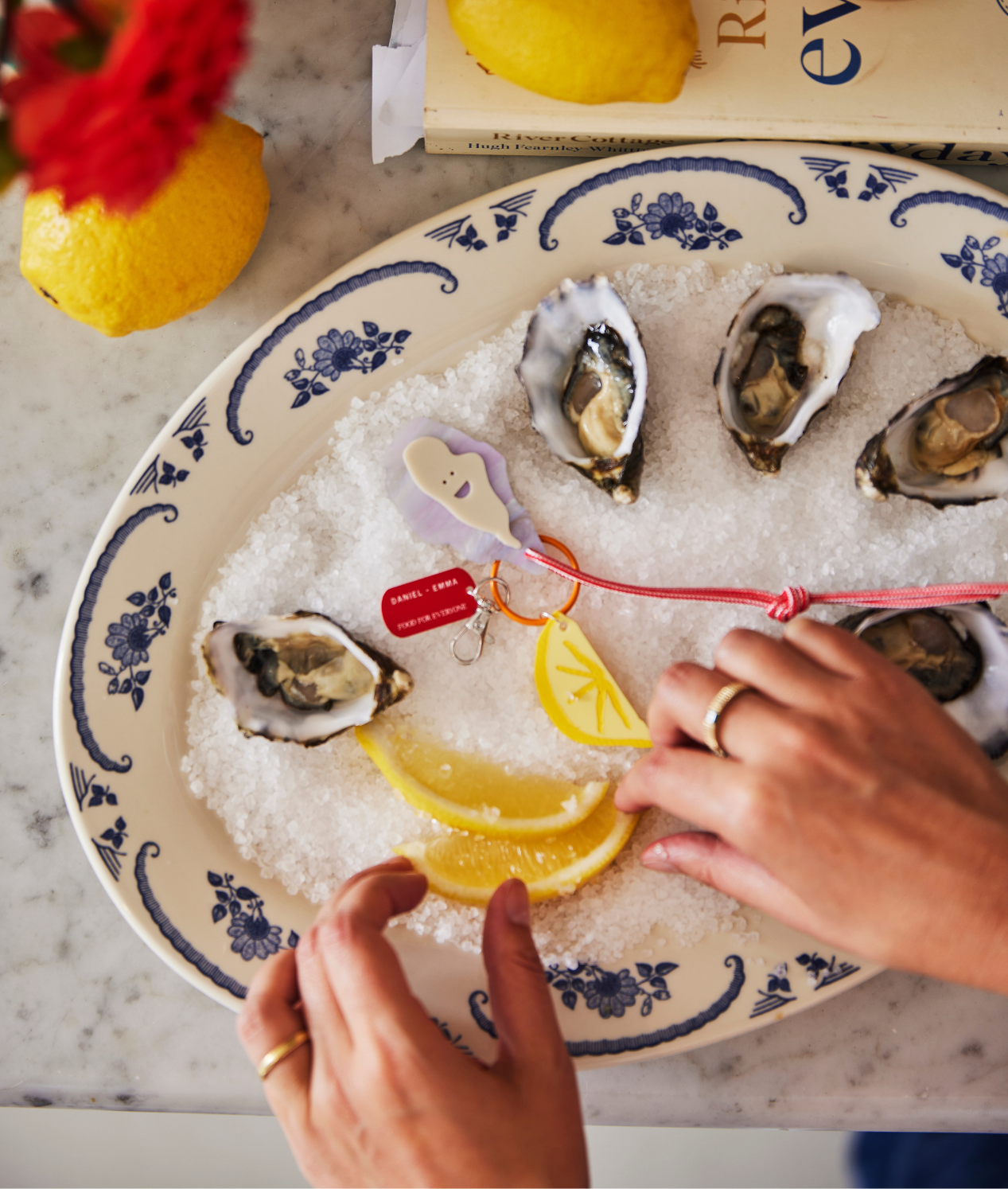 Lucky Charms Keychain - Oyster & Lemon