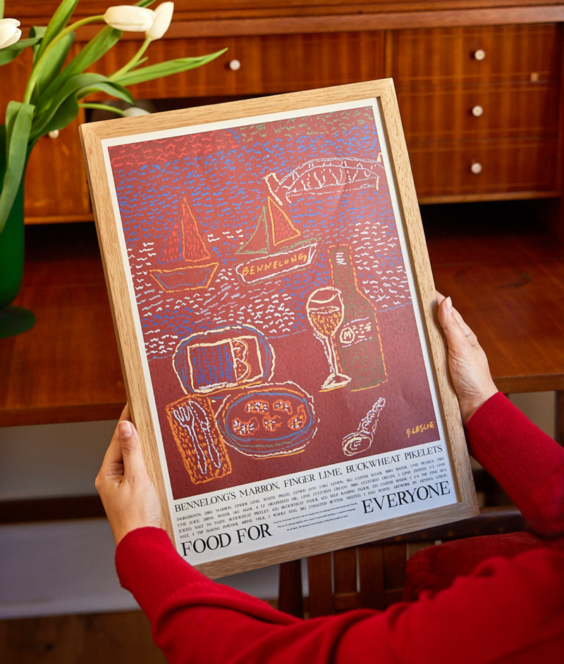 Bennelong's Marron, Fingerlime, Buckwheat Pikelets