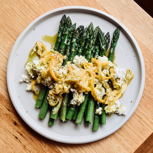 Asparagus, Homemade Ricotta & Shaved Lemon
