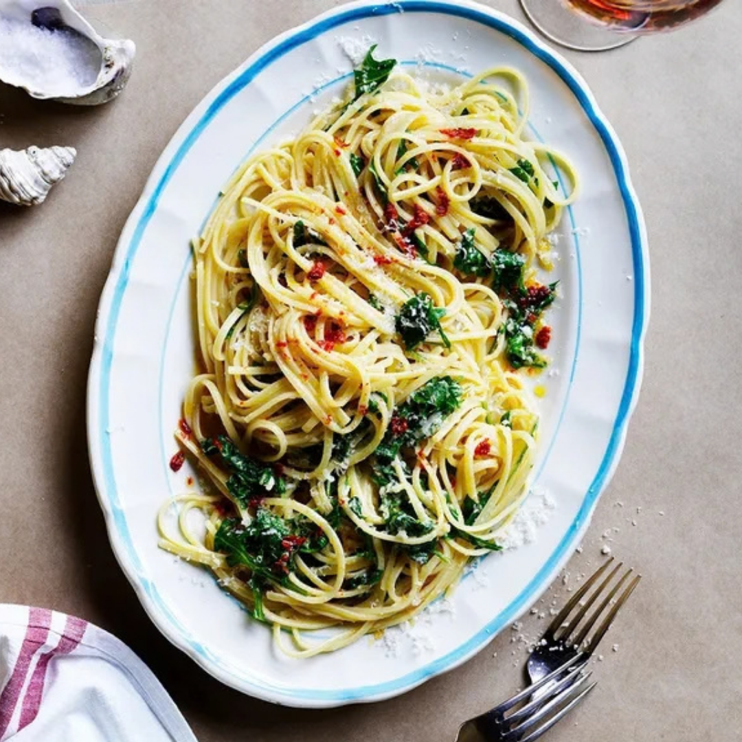 Sean Moran's Linguine with Shredded Rocket, Chilli Oil & Lemon