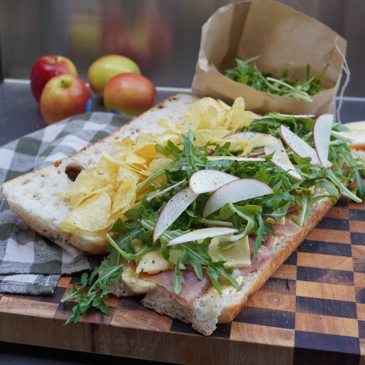 Apple Prosciutto Focaccia Sandwich