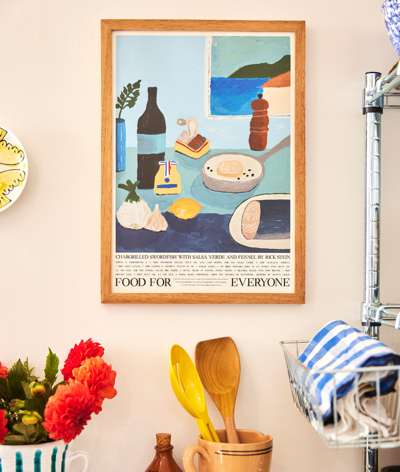 Chargrilled Swordfish with Salsa Verde and Fennel