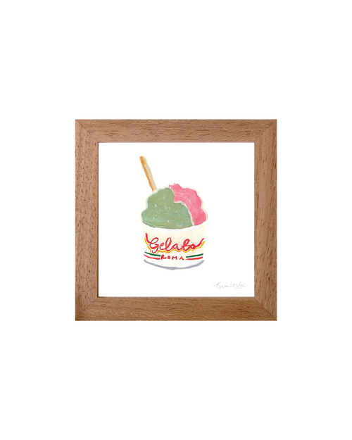 Gelato Roma - Italian Mini Print (framed)