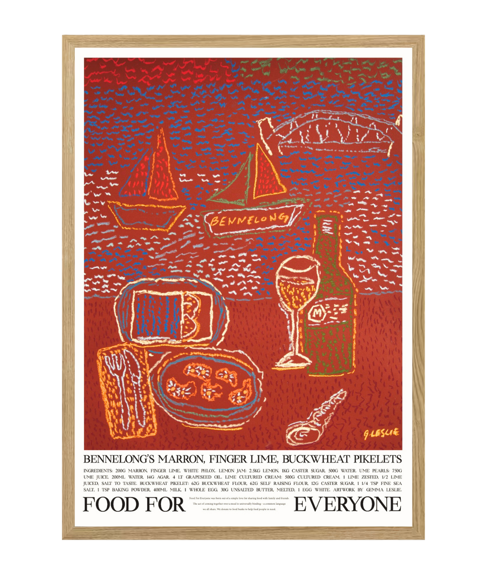 Bennelong's Marron, Fingerlime, Buckwheat Pikelets