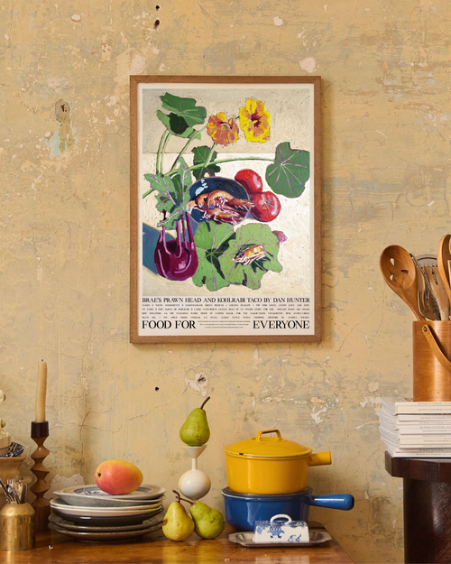 Brae's Prawn Head and Kohlrabi Taco