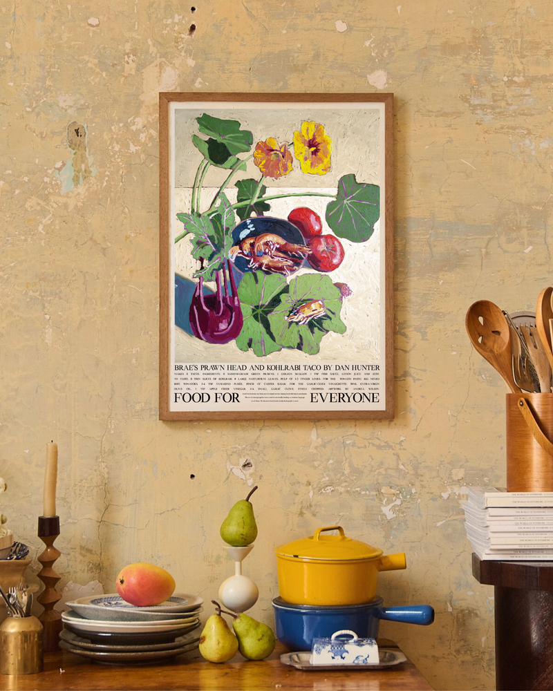 Brae's Prawn Head and Kohlrabi Taco