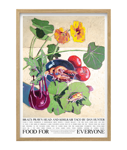 Brae's Prawn Head and Kohlrabi Taco