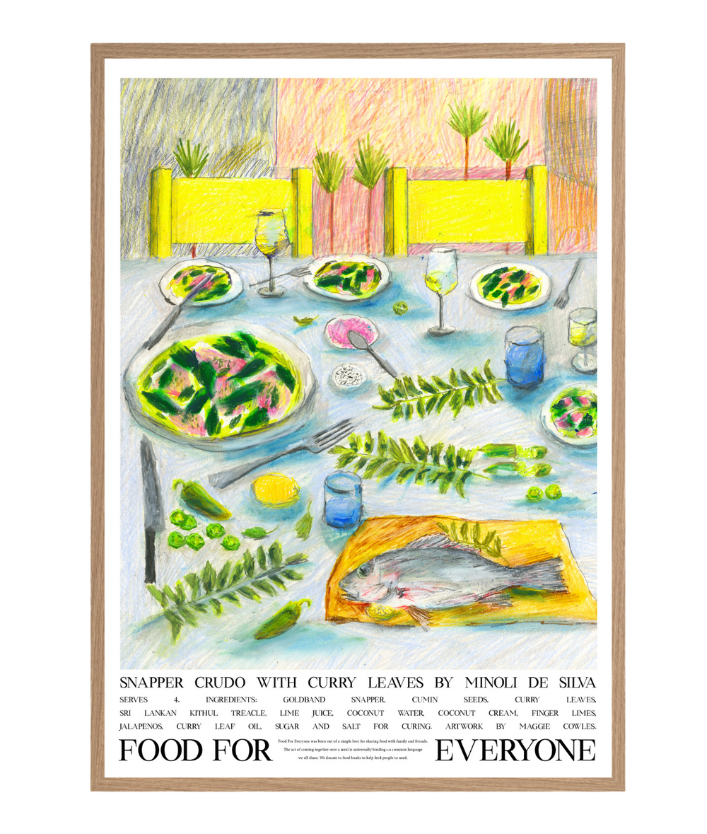 Snapper Crudo with Curry Leaves