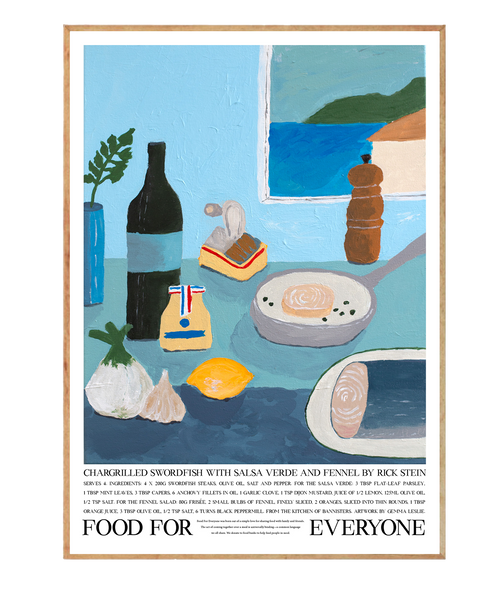 Chargrilled Swordfish with Salsa Verde and Fennel