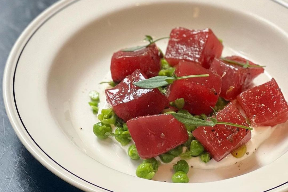 Andrew McConnell's Tuna Tartare with Crushed Peas
